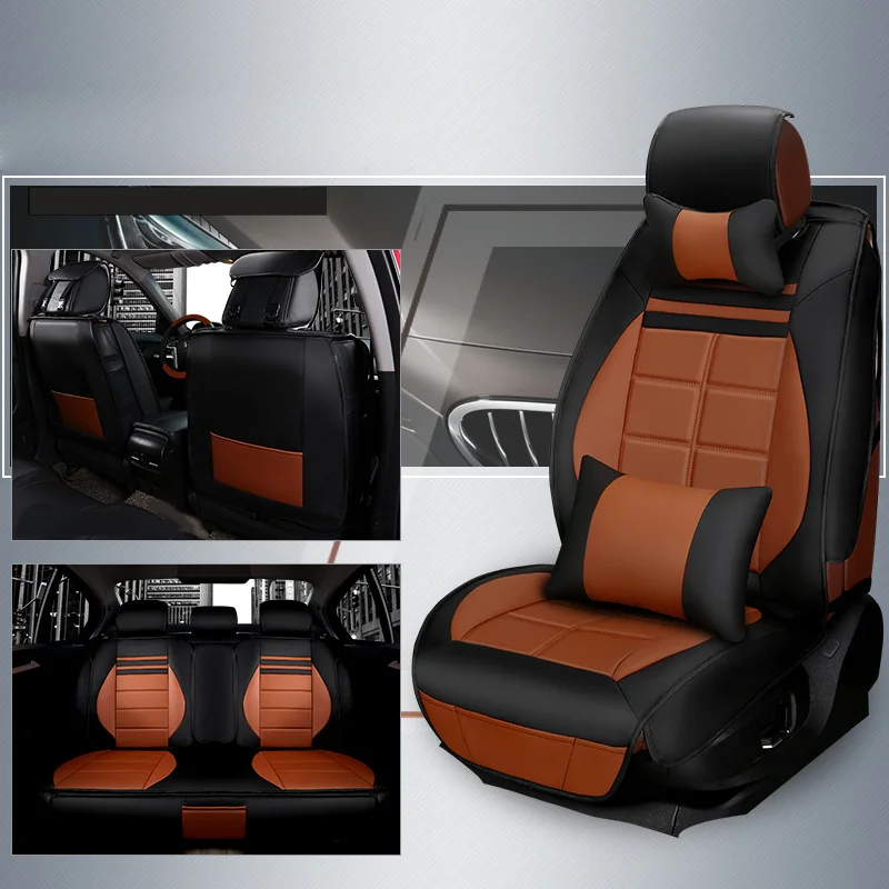 Автокресло Обложка Авто мест Чехлы для Range Rover 2 3 Evoque Спорт велярный X9, brilliance Frv H230 H530 V5 2013 2012 2011 - Название цвета: brown