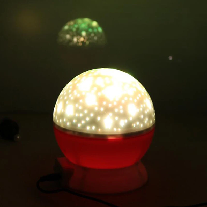 USB светодиодный ночной Светильник луна лампа звездного неба автоматический вращающийся проекционный Светильник проектор год гирлянда Рождественский светильник