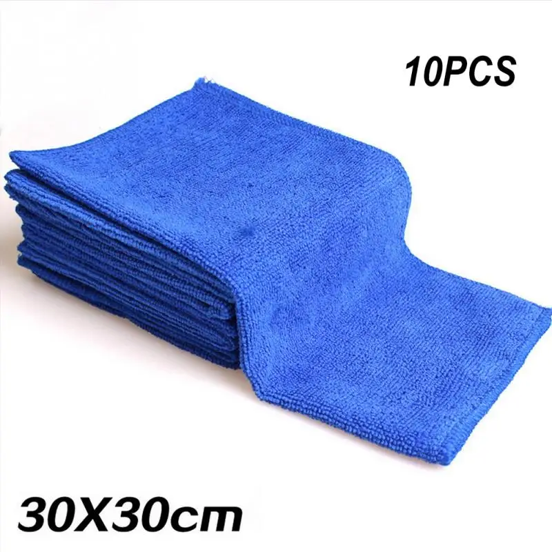 

10Pcs Super Absorbent Car Wash Microfiber Towel Car Cleaning Drying Cloth Large Size 30*30cm Car Care Cloth Detailing