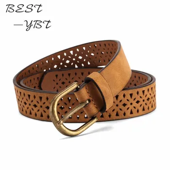 

2017 New Fashion Lady Hollow Pattern Pin Buckle Women's Thin Belt Wild Decorative Belt Thin Belt Female Models