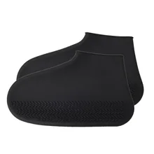 1 пара эластичных мягких водонепроницаемых силиконовых материалов, нескользящая подошва, покрытие для обуви#4M31