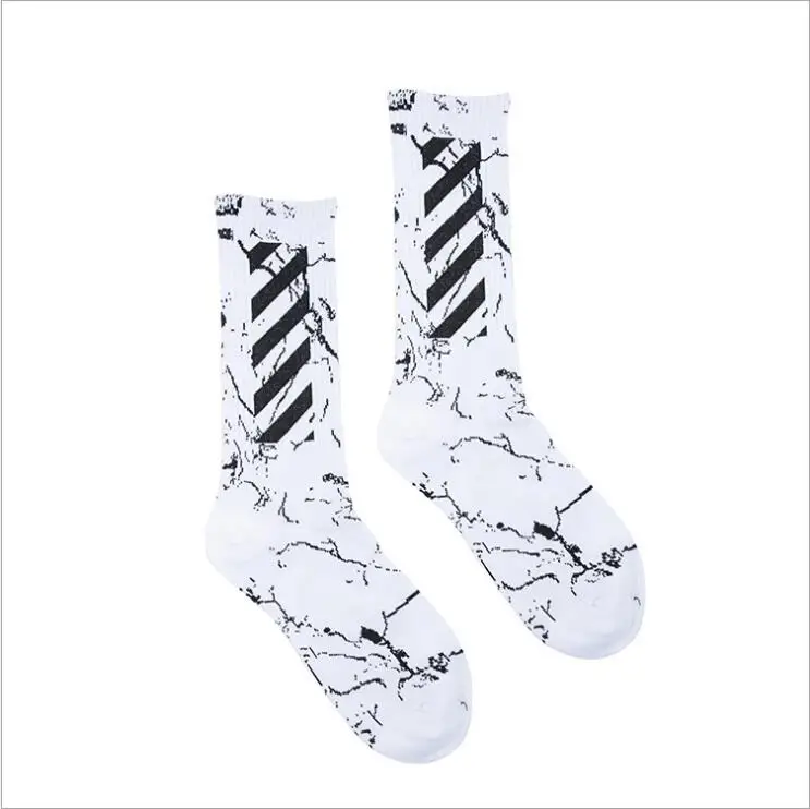 New Harajuku Cotton Socks Diagonal Stripe Men And Women Dancing Street Skateboard Style Hip Hop 3 Colors Socks - Цвет: black stripes