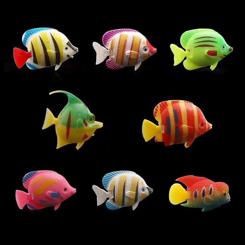 7 шт. клоун аквариум пластик для плавания Искусственные золотые рыбки для аквариума искусственные аквариумные рыбки Декор Orname подарочные аксессуары - Цвет: Random