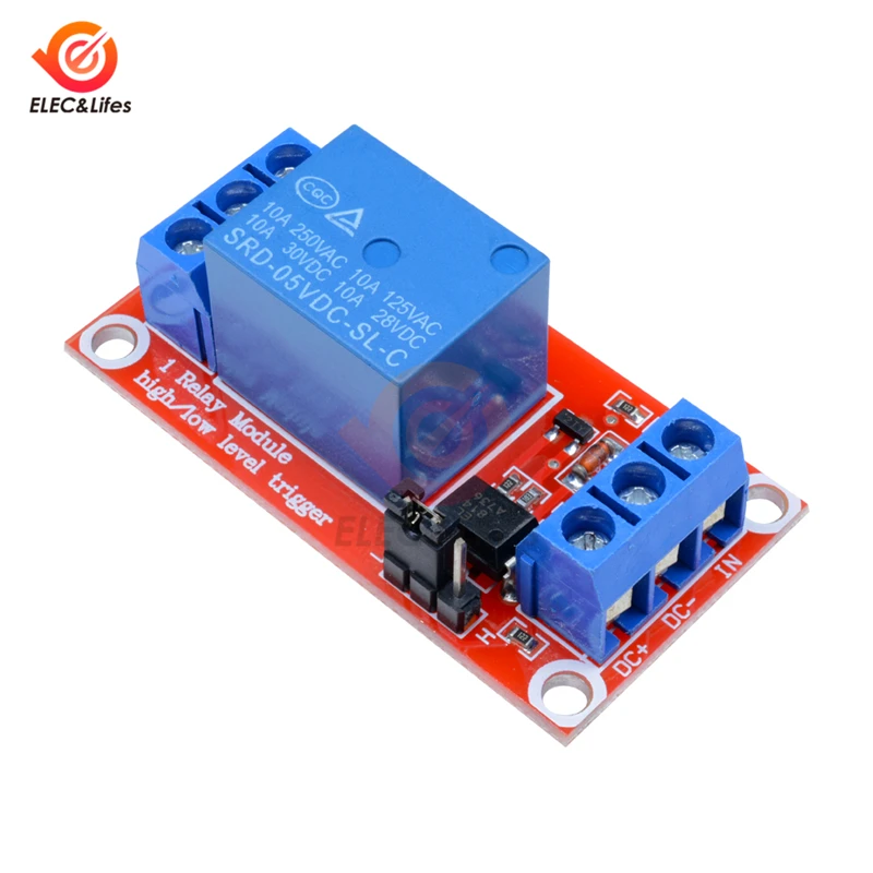 1 канальный релейный модуль 5V 9 В, 12 В, 24 В постоянного тока, высокий и низкий уровень запуска выключатель релейных блоков с оптрон модуль