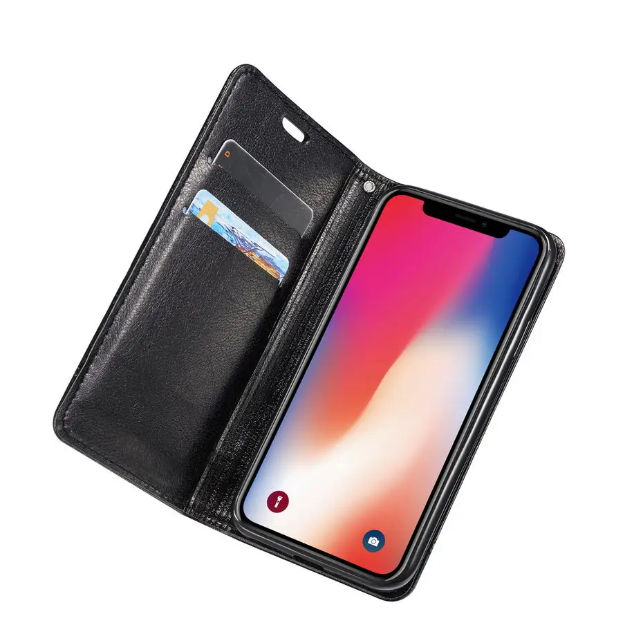 Флип чехол для iPhone 11 Pro X 8 7 6 Plus 6s 5 5s SE XS XR Max Магнитный бумажник кожаный телефона