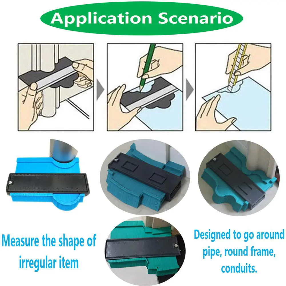 6 Inch Plastic Contour Gauge Duplicator Tool for Winding Pipes Woodworking measuring Tools HVR88