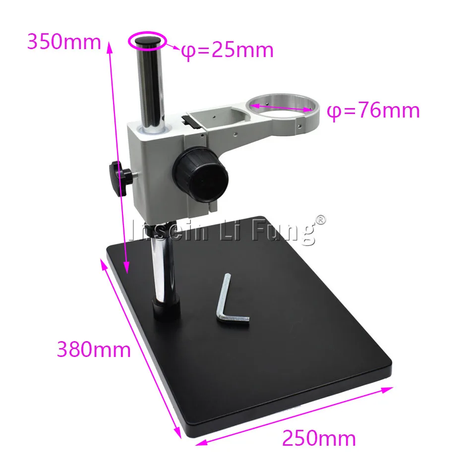 

Large Stand Test Bench Trinocular Microscope Bracket Diameter Hole 76MM Binocular Microscope Focusing Mechanism