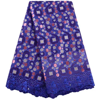 

Royal Blue Swiss Lace Fabric High Quality Swiss Voile Lace In Switzerland African Cotton Voile Lace Fabric For Wedding Y1514