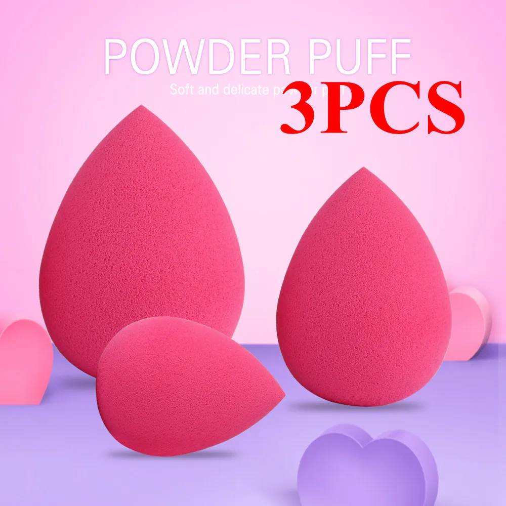 

ELECOOL 3pcs/Set Great Soft Sponge Makeup Blending Foundation Smooth Sponge Cosmetic Puff Cucurbit Water drop shape Powder puff