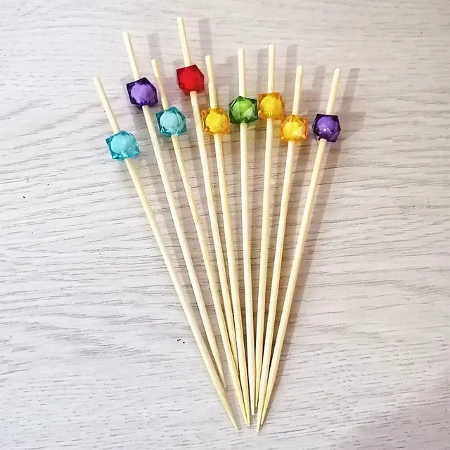Xunzhe 100 db Eldobható Bambusz Kreatív Gyümölcsök Villák Nyársaihoz A Canapes Cake Dekoration Bento Dekoráció Pinchos Para Koktél - Image 4