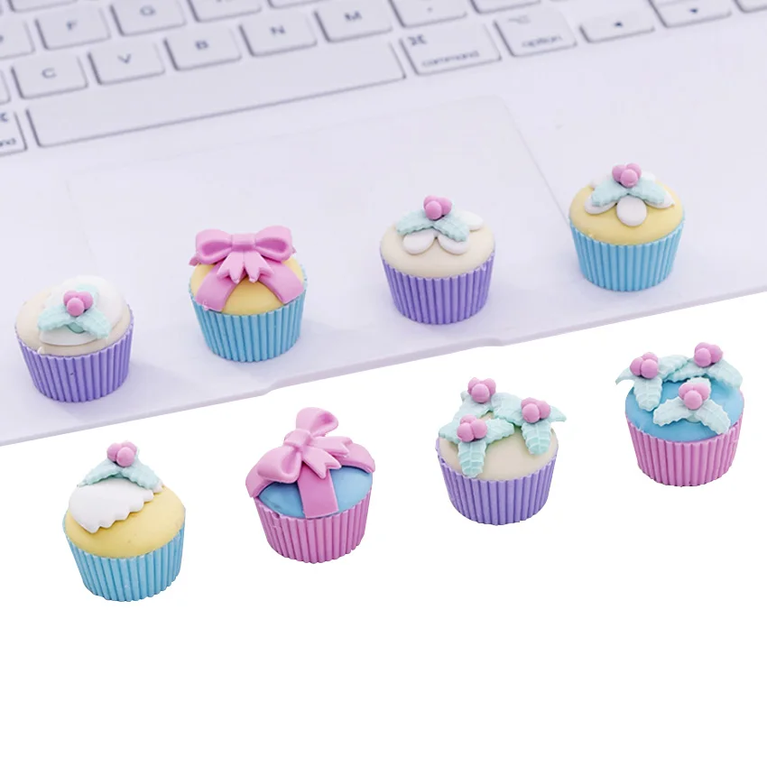 

10packs/lot Kawaii cute fancy dessert cake Rubber Eraser For Kids Lovely Stationery Gift Children Office School Supplies