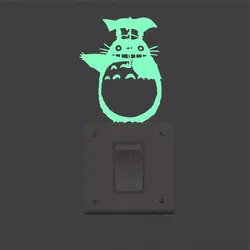 Новая 3D настенная наклейка s для детских комнат Тоторо светящаяся наклейка светящаяся в темноте Фея Настенная Наклейка s спальня домашний