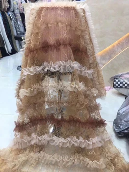 

French Net Lace Fabric 2019 Latest African Lace Fabric With Embroidery Mesh Tulle Lace Fabric High quality Nigerian Lace FJ28021