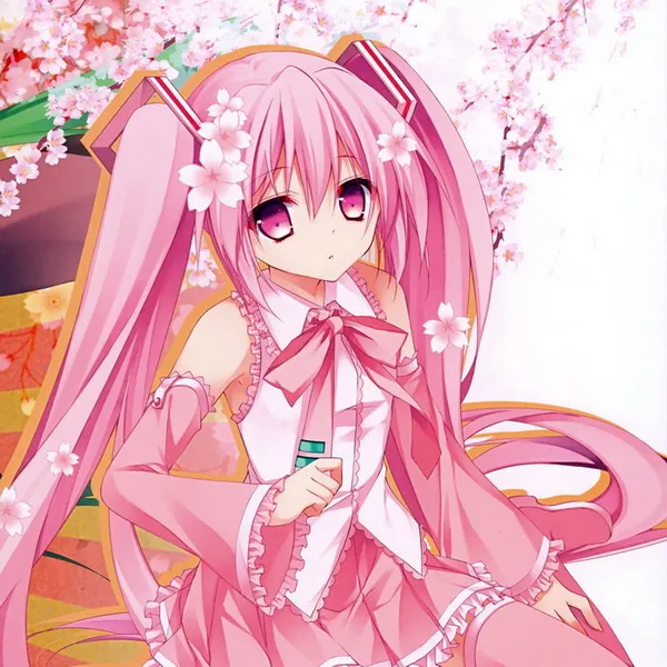 

VOCALOID2 Anime Sakura Miku Single-side Mini Square Pillow #39349