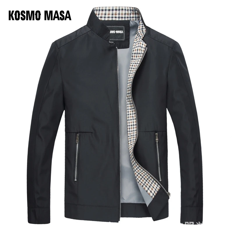 Черная мужская куртка KOSMO Mass осень весна 2018 мужские тонкие куртки ветровка с