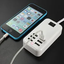 6 Ports EU Plug Multiple Wall USB Charger 15W 3A Smart Adapter Mobile Phone Charging Data Device For Android samsung iPhone iPad