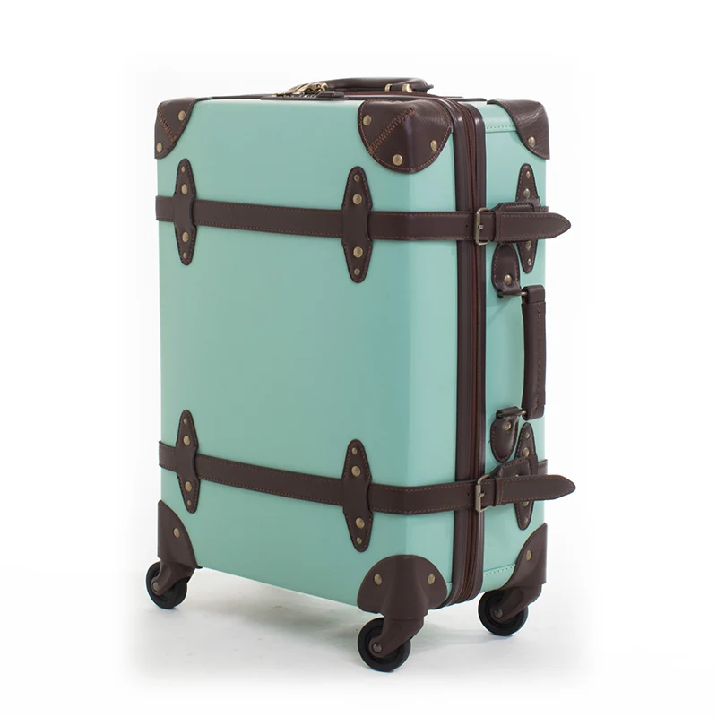 Waterproof Retro Rolling Luggage Sippner Trolley zipper Suitcase Women Travel bag Men Trunk ...