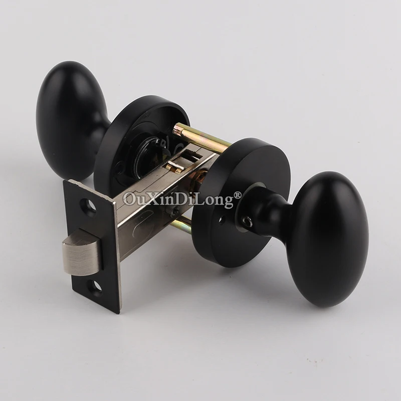  Luxury European Mute Door Lock Set Interior Entry Living Room Bedroom Bathroom Oval Backdrop Door L - 33022011806