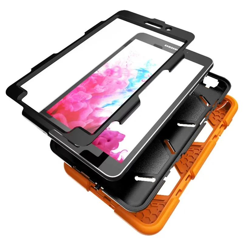 Tab A T280 SM-T285 чехол для планшета повышенной прочности Fundas, силиконовая задняя крышка для Samsung Galaxy Tab A, защитная подставка-держатель 7,0 дюйма-3