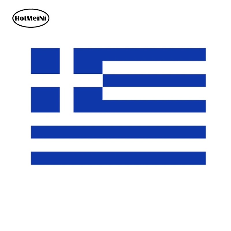 

HotMeiNi 2.7*4inch Greece Greek flag Hellenic Hellas r Vinyl Decal Waterproof JDM bump 3D car sticker Accessories