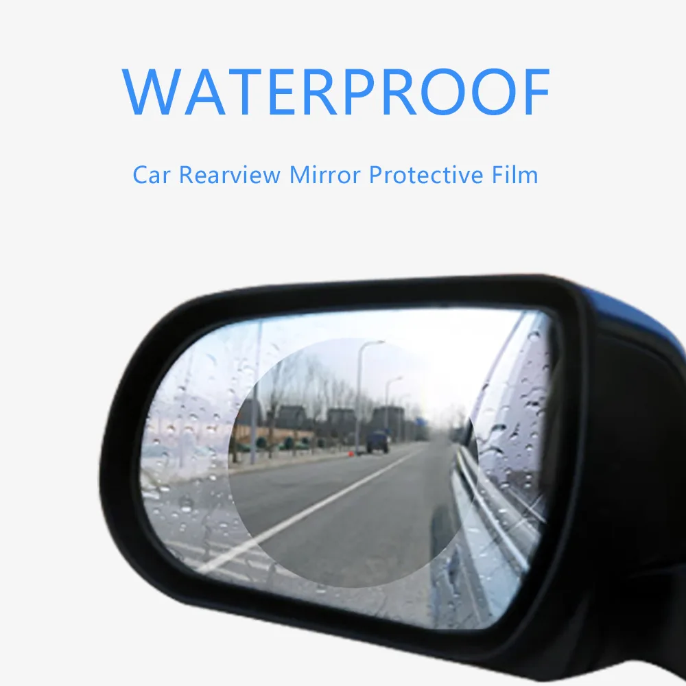 2pcs Rainproof Car Rearview Mirror Film Sticker Anti fog Protective