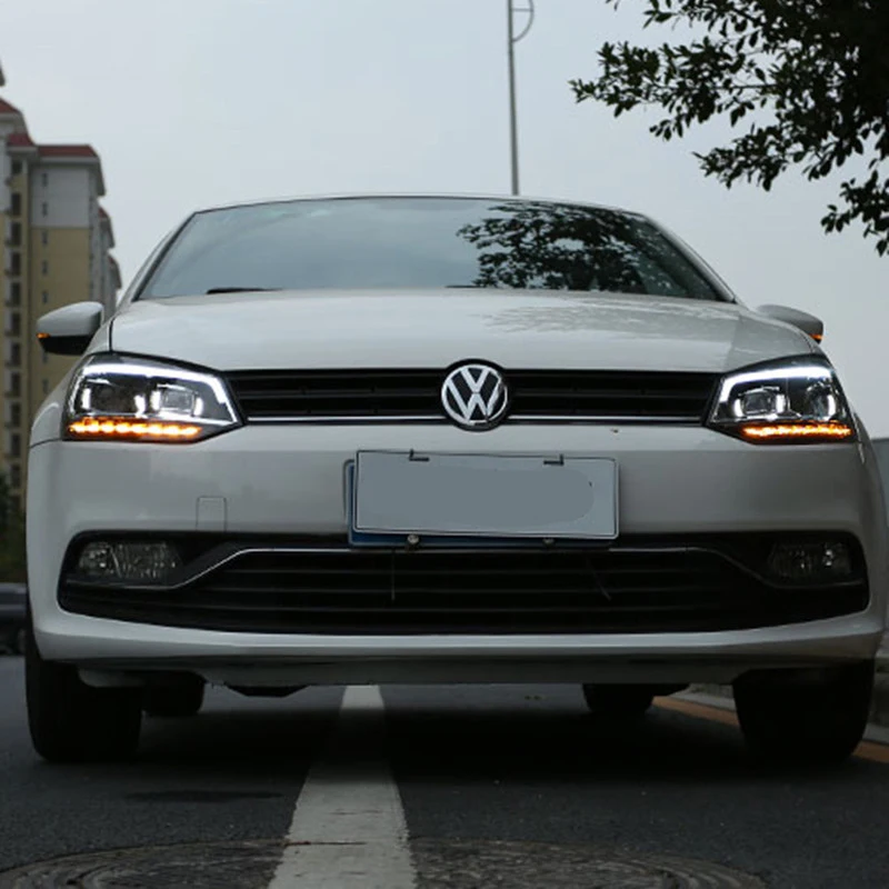 Новый стиль автомобилей головной светильник s в сборе для Volkswagen VW Polo светодиодный