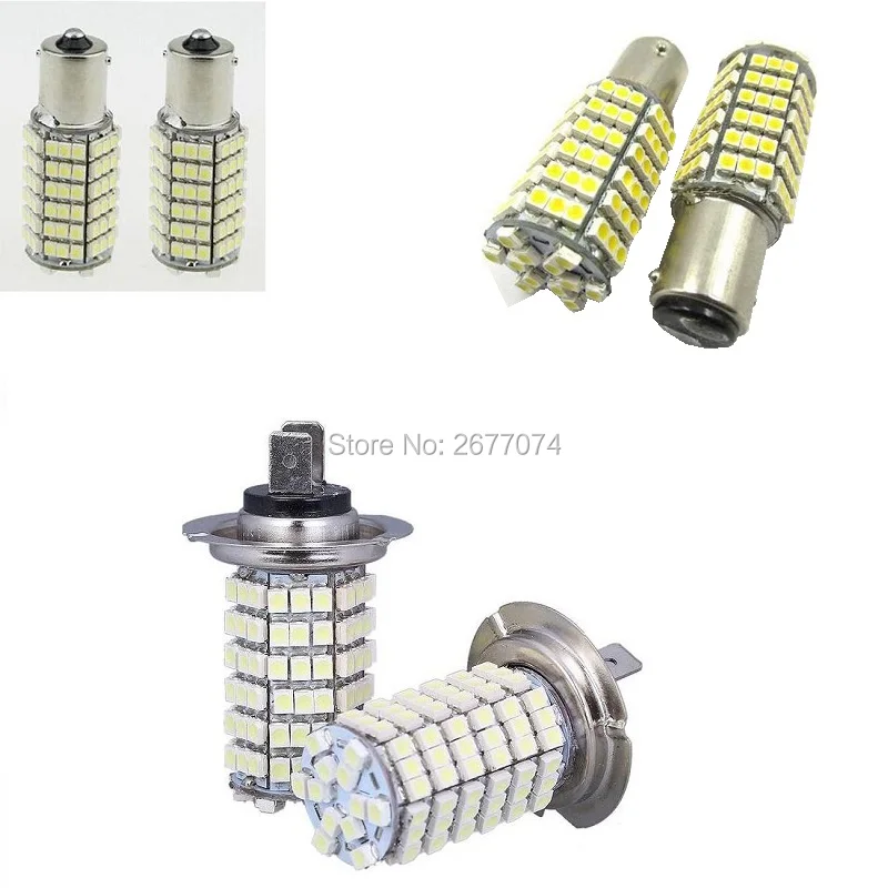 20 Вт DC12 Белый 1157 1156 BA15S BAU15S PY21W 120SMD 3528 Светодиодная лампа дальнего света Поворотная лампа 2 шт. JTCL010-ly