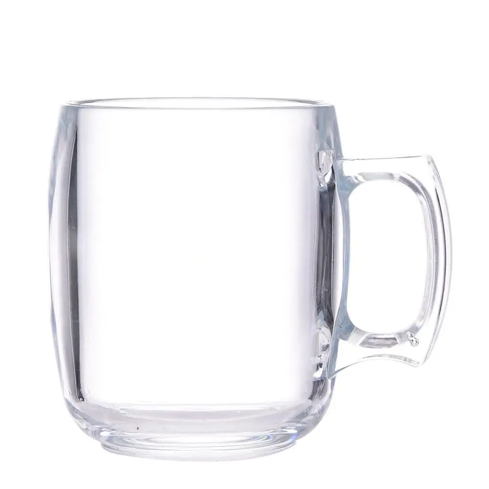 

320ML Beer Mug Drink Cup Handle Plastic Transparent Cup Beer Bottle Large Capacity Comfortable To Grip Durable High Quality