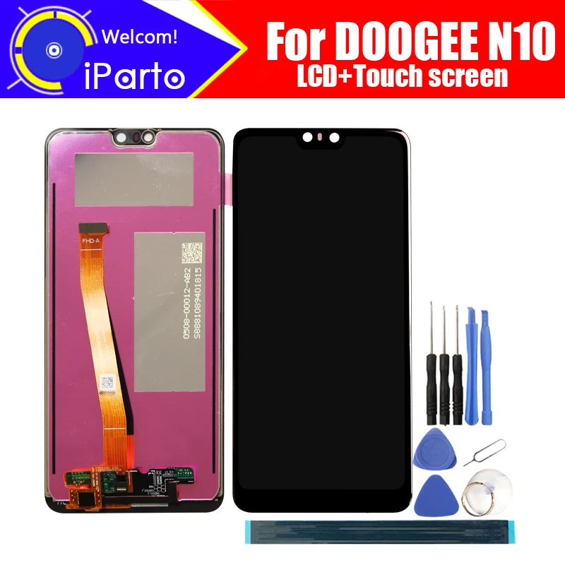 Cena 5.84 calowy wyświetlacz Doogee N10 LCD + montaż digitizera ekranu dotykowego 100% oryginalny nowy LCD + dotykowy digitizer dla N10 + narzędzia