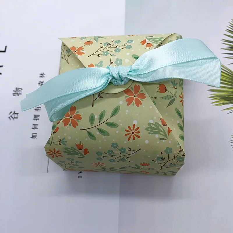 Многоцветные цветочный дизайн торт коробка свадебный любимый подарок коробки для конфет и подарочные сумки Прямая с фабрики 20 шт./лот - Цвет: Style 4