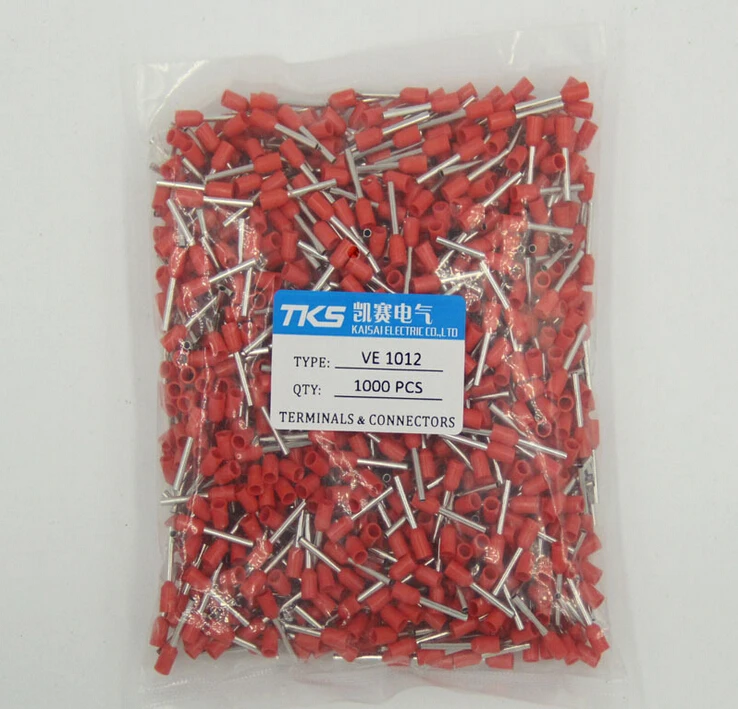 

18AWG 1.0 mm2 bootlace Ferrules for E1010 pre Tubular terminal connector
