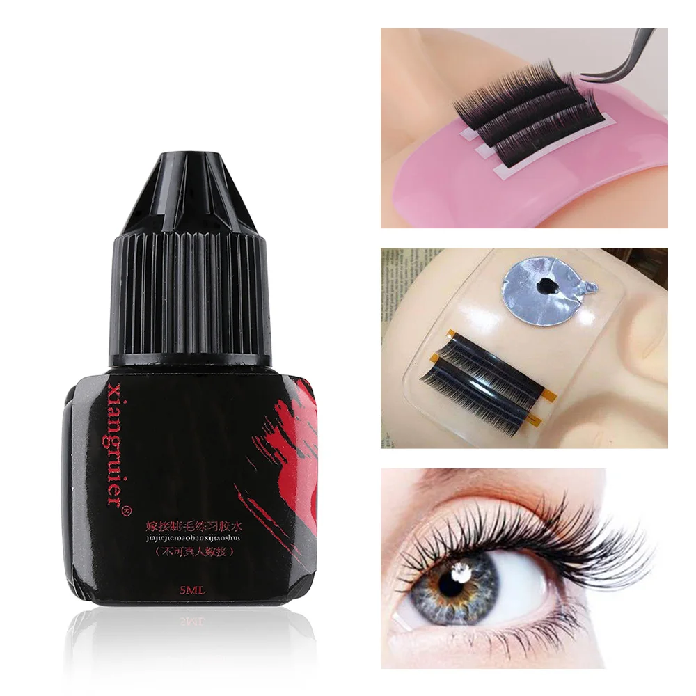 5ml Eyelash Extension Practice Glue 1 3 Second Fast Drying Grafting Eyelashes Black Adhesive