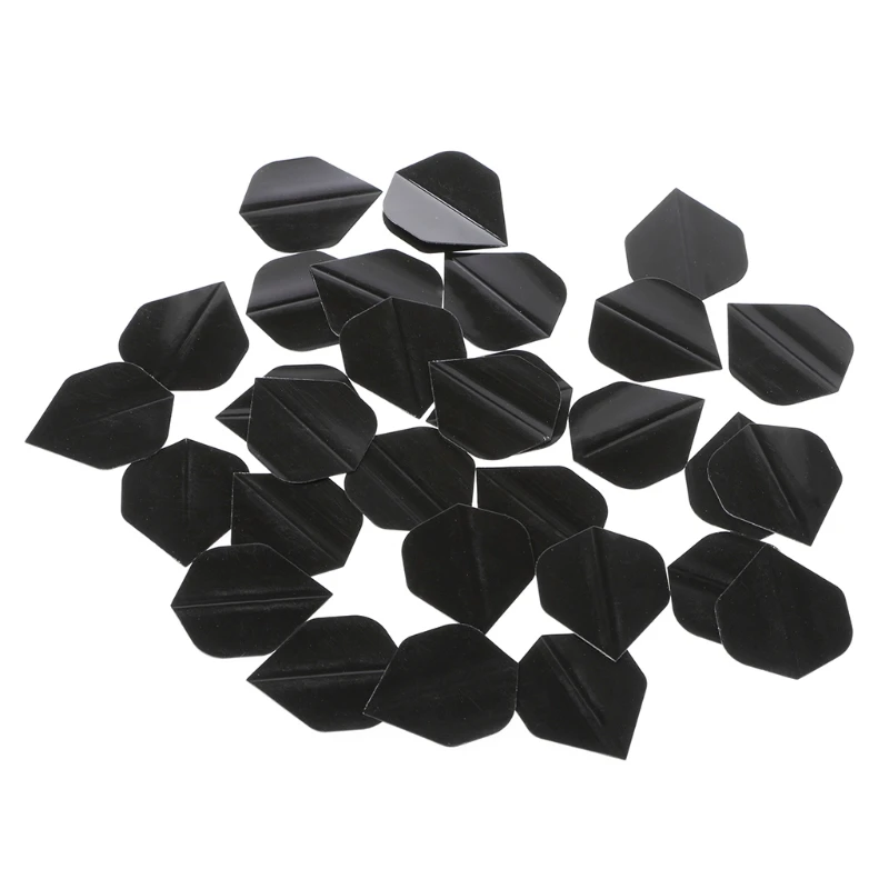 

30 Pcs High Quality Simple Pure Black PET Dart Flights