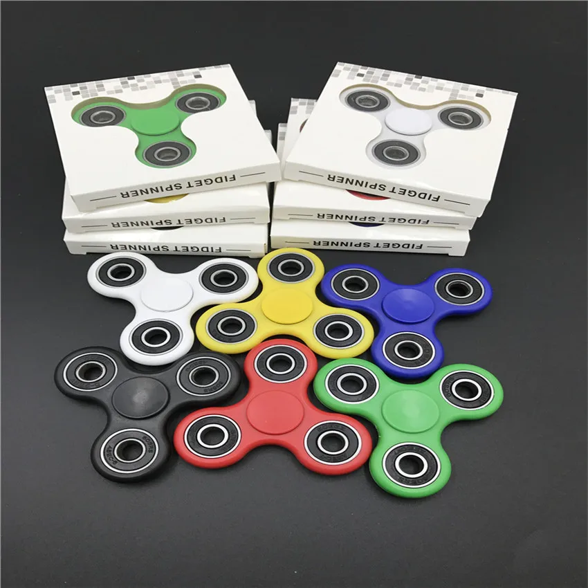 

30pcs/lot DHL Free Shipping Tri-Spinner Fidget spinner ToyABS Plastic EDC Hand Spinner For Autism and ADHD Rotation Fidget toy