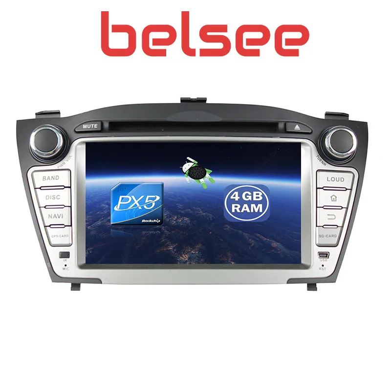 Belsee для Hyundai IX35 Tucson Android 8 Автомобильный Радио dvd плеер Стерео GPS головное