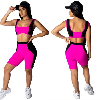 

Spring Summer Women Two Piece Set Top and Pants Plus Size Outfits Tracksuit Sweatsuit Patchwork Casual Active Sets