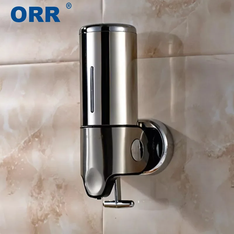 Online Bad Seife Dispenser Wand Montiert Flüssigkeit Seife Spender 500ml Seife Behälter Pumpe Bad Zubehör Küche Hand Waschen ORR