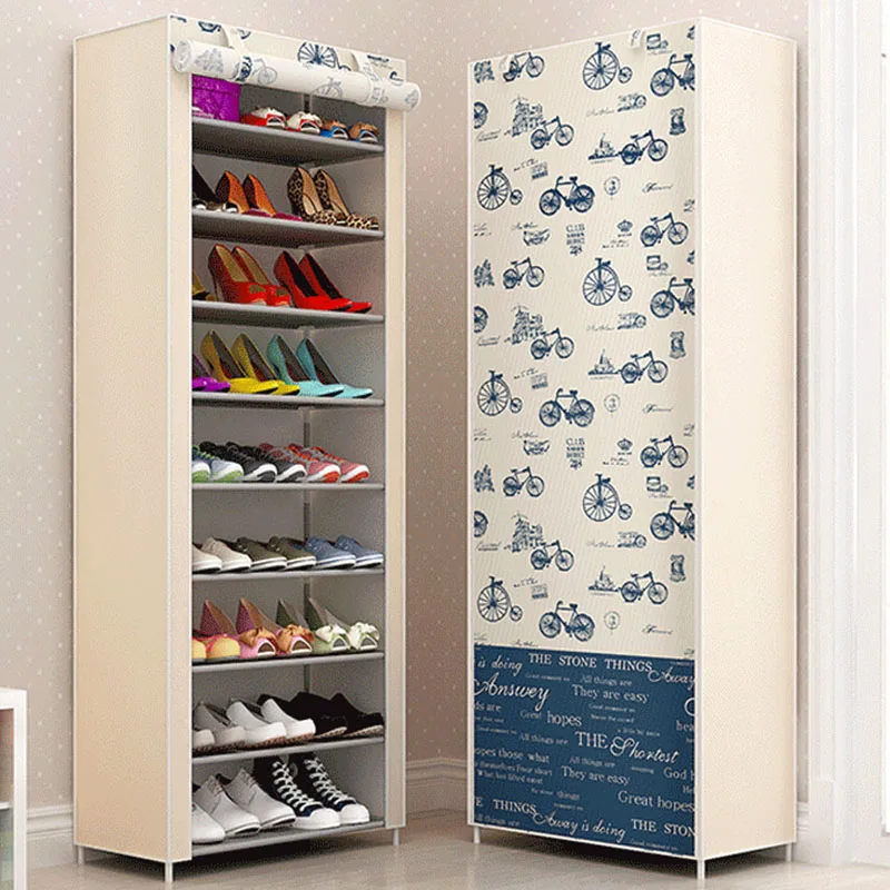 

Kaidi 10-layer 9-grid Simple Non-woven fabrics Shoe Rack Dust-proof Creative Combination Reinforced Entrance furniture