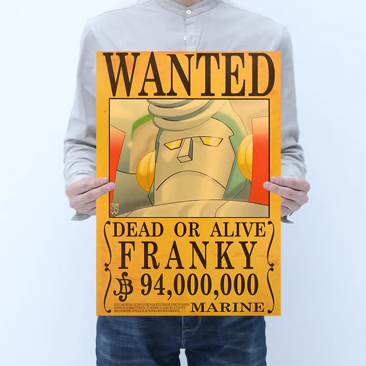 one piece Read Wanted фигурка аниме Луффи Зоро франки Чоппер плакат ремесло Домашний Декор плакаты дети мальчик подарок игрушки - Цвет: B