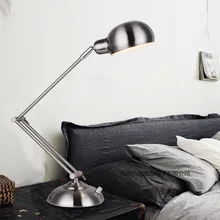 New Led Table Lamp Iron Modern American Foldable Long-Arm Desk Lamp Reading Lamp E27 110V 220V Fashion Office Lamp For Study