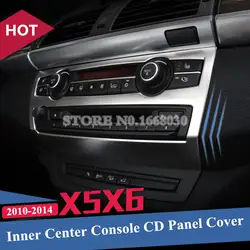 Внутренняя центральной консоли CD Панель Накладка для BMW X5 E70 X6 E71 2010-2014