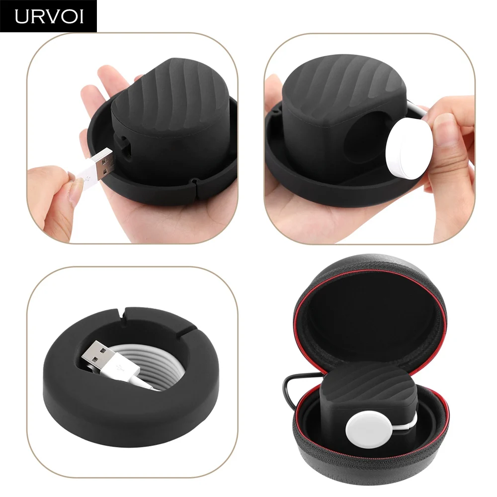 URVOI 2 в 1 держатель для Apple Watch series 4/3/2/1 Airpods модный круглый дизайн легко носить с