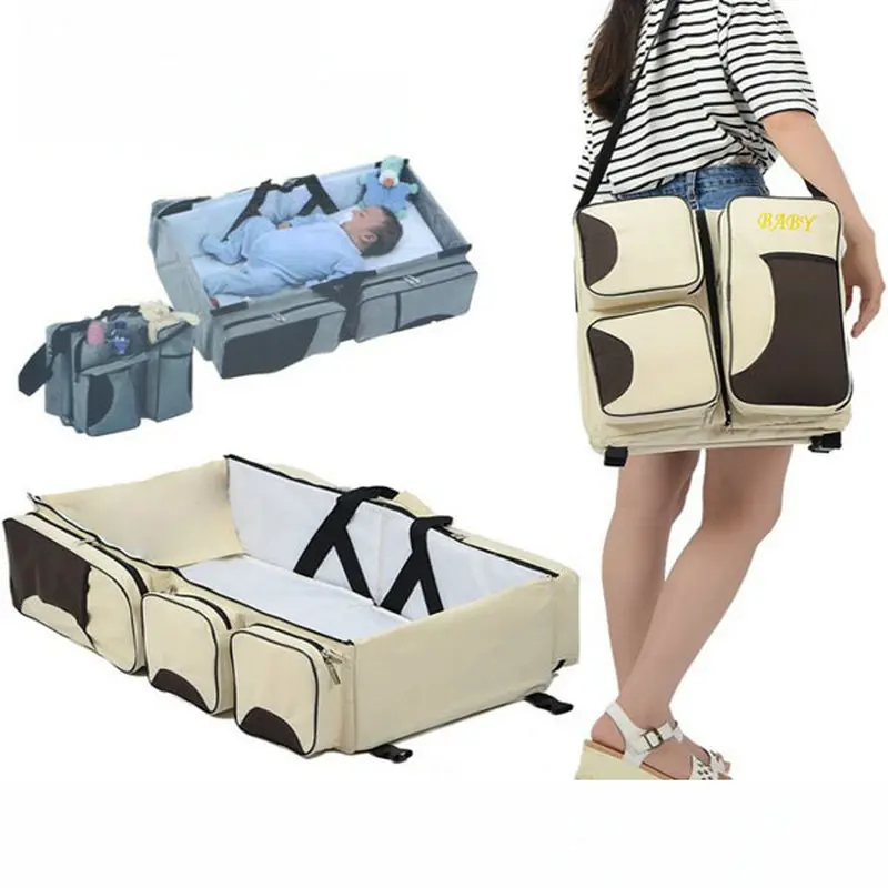 3 in 1 Portable Travel Crib, Baby Cot Easy To Take On The Plane