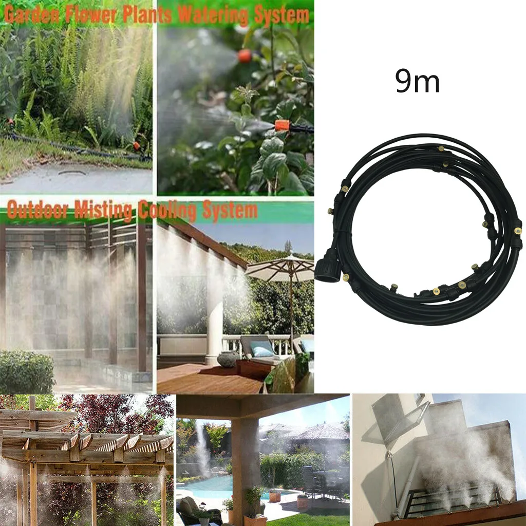 1 комплект автоматического садовый шланг для полива Системы Наборы самостоятельно орошение для сада Наборы микро капельного туман вентилятор охлаждения Системы - Цвет: B