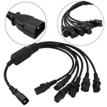 

IEC 320 C14 Male Plug to 6XC13 Female Y Splitter Power Cord C14 to 6 x C13 250V/10A Six times C13 extension cord power cable