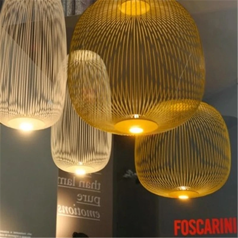 Современный подвесной светильник Foscarini со спицами промышленный в клетку для птиц