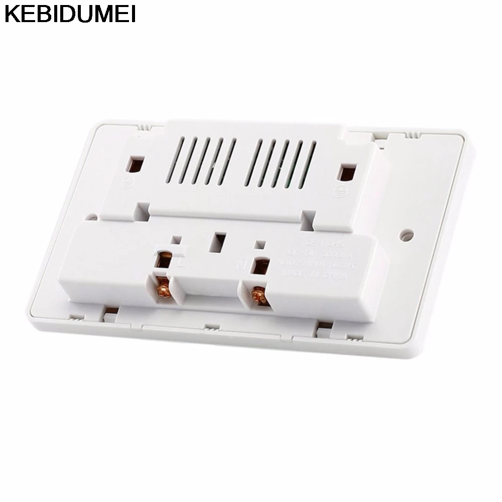 KEBIDUMEI розетка с usb-переключателем в walleelectric Outlet 2.1A 3 USB порт Великобритания вилка кухонная мощность