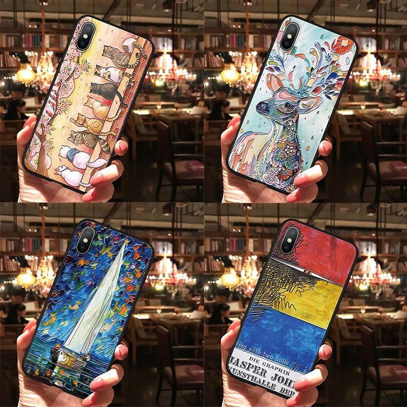 Чехол с рельефным 3d тиснением для Samsung Galaxy S8 S9 S10 S21 Note 20 S20 FE Ultra 10 Plus Pro Lite 8 9 5 S7 Edge S10e