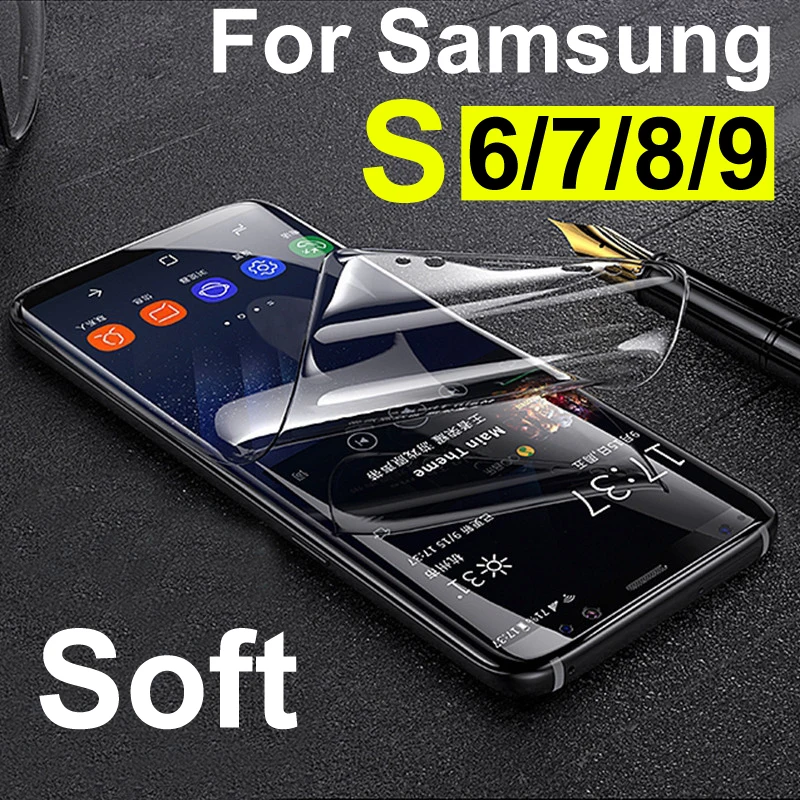 

Protective glass on the for samsung s8 for galaxy s6 s7 s9 edge plus 8s 9s Tpu clear samsun tempered glas screen protector film