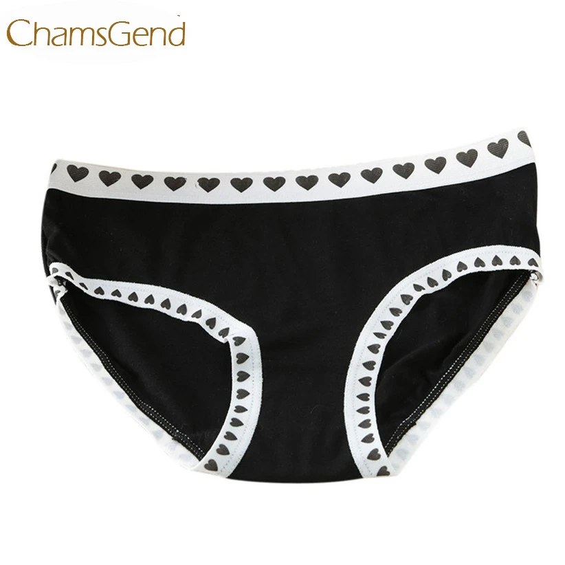 

Chamsgend Newly Sexy Lingerie Heart Pattern Underwear Women Bamboo Fiber Briefs July23 Drop Shipping